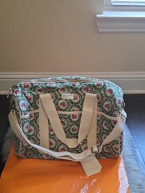 Nwt! Sezane Bowling Bag In Floral Medallion 100% Cotton